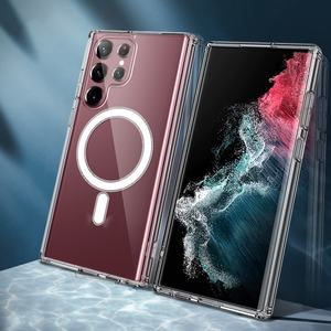 Étui de téléphone portable à chargement sans fil magnétique transparent pour Samsung Galaxy S26 Plus S24 FE Housse de protection S25 Ultra - Product Image 1