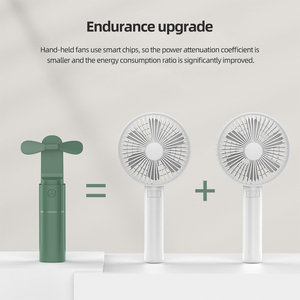 พัดลม USB 2000มิลลิแอมป์ต่อชั่วโมงชาร์จได้พัดลมมือถือขนาดเล็กพกพาได้พร้อมพาวเวอร์แบงค์ - Product Image 2