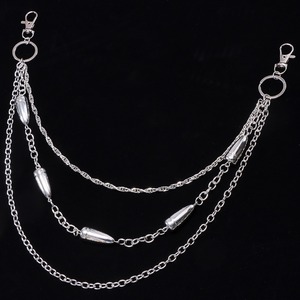 Metal Waist <b>Chain</b> For Women Multi Layer Bullet Design Hip Hop Style Zinc Alloy Denim Pants Accessory Daily Wear Street Fashion - Product Image 2