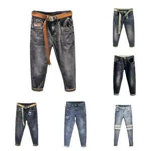 סיטונאי Men'S למתוח ג 'ינס מותאם אישית לוגו Ripped ג' ינס סקיני ג 'ינס לגברים