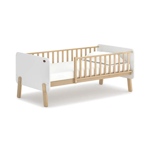 <span class=keywords><strong>Letto</strong></span> per Bambini in Legno Massello 2-in-1, <span class=keywords><strong>Letto</strong></span> <span class=keywords><strong>Singolo</strong></span> per Bambini <span class=keywords><strong>con</strong></span> Sponda di Sicurezza Rimovibile per Camera da <span class=keywords><strong>Letto</strong></span> - Product Image 1