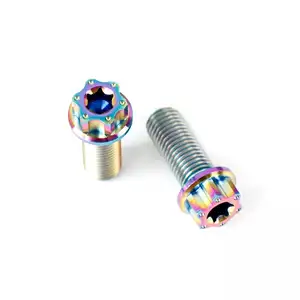 Nieuwkomers Tobo Geanodiseerd M5 Titanium M8 Bouten Motorfiets Flens Binnenste Torx Bouten Titanium Bouten