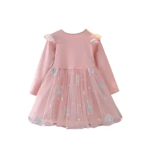 Girls' Dress 2024 Spring And Autumn New Fashion Baby Foreign Air Aisha Princess Skirt Children's Gauze Skirt Korean Version