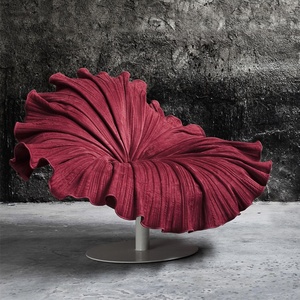 GEDO Canapé simple pivotant au design nordique moderne Base en acier inoxydable Style pétale de <span class=keywords><strong>fleur</strong></span> pour le balcon Salon - Product Image 1