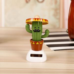 Juguete Decorativo para Auto, Cactus de Dibujos Animados con Energía Solar, Muñeco Bailarín Oscilante - Product Image 4