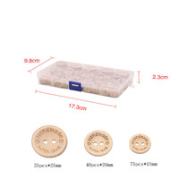 140 pièces couleur naturelle boutons en bois faits à la main Style tige 2 trous pour bricolage bébé vêtements et accessoires lettre d'amour bouton en bois artisanat