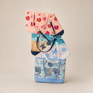 Sac de plage en EVA imprimé sur mesure, imperméable, lavable, thème océan, sac de plage en caoutchouc à trous ouverts, grande capacité pour les vacances à la piscine - Product Image 2