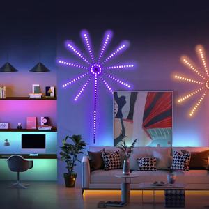 Bande lumineuse LED 5V 5050 USB RGBIC Dream multicolore, décoration murale, synchronisation musicale, télécommande IR, application intelligente Bluetooth, feux d'artifice - Product Image 4