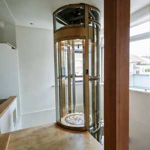 Ascenseur <span class=keywords><strong>domestique</strong></span> Bowete à faible bruit, villa résidentielle, ascenseur intérieur en or rose, petits ascenseurs - Product Image 1