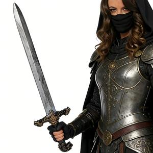 Espada de Juguete con Cabeza de Dragón Realista Vikinga de 72 cm, Accesorio Medieval de Plástico para Niños, Regalos para Fiestas de Disfraces de Halloween - Product Image 1