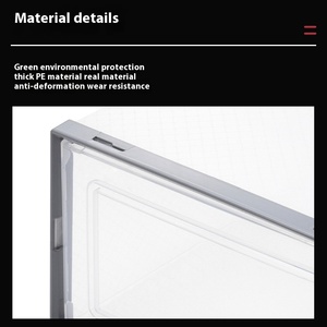 Hot bán đôi khung PP nhựa dày hộp giày, trắng xám trong suốt giá duy nhất có thể gập lại và Stackable ký túc xá hộp giày - Product Image 4