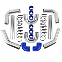 Kit de Tuberías de Aluminio para Intercooler Universal de 3.0 Pulgadas y 8 Piezas de la Marca MaXpeedingrods, Mangueras Azules