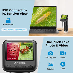 液晶画面付きのプライベートモールドHDハンドヘルドデジタルビデオレコーダー調整可能な400-800XLED顕微鏡 - Product Image 4