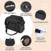 Sac de transport pour animaux de compagnie personnalisé en polyester matelassé imperméable, respirant, petit sac de voyage pour chien et chat, sac à bandoulière
