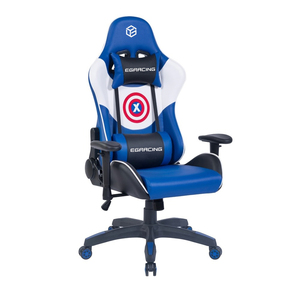 เก้าอี้เล่นเกม PC เก้าอี้หลังสูงสำหรับแข่งรถพร้อมที่วางแขนปรับได้เก้าอี้เล่นเกมสีฟ้าพร้อมรองรับบั้นเอว - Product Image 1