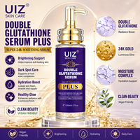Sérum Double Glutathion Plus 120ml Or 24K Éclaircissant Hydratant Soin Anti-Taches Sérum Visage Hydratant au Glutathion Plus