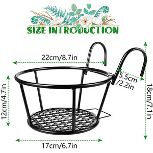Support de plantes en métal léger polyvalent, étagère <span class=keywords><strong>pour</strong></span> plantes <span class=keywords><strong>pour</strong></span> balcon d'intérieur, support de fleurs, Type suspendu <span class=keywords><strong>orchidée</strong></span> verte suspendue - Product Image 6