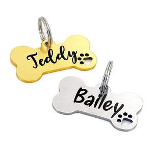 Guter Freund Geschenk Doppelseitige Sublimation Erkennungs marken Leere Messing/Aluminium Hund ID Tags Wärme übertragung Metall Haustier Hund Knochen anhänger - Product Image 4