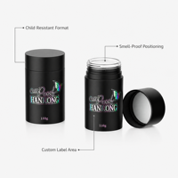Stoples Kaca Bunga Kustom 2oz 3oz 4oz dengan Tutup Kedap Udara untuk Kemasan Bunga Kering 3.5g