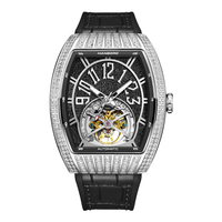 Montre mécanique à remontage automatique pour homme HANBORO, boîtier en acier inoxydable, résistance à l'eau 5 BAR, série magique merveilleuse