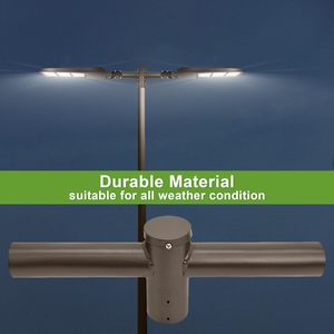 180D Double Horizontal Tenons for 2 <b>Light</b> Fixtures with 2-3/8" Slip Fit Mount Bronze Housing - Product Image 2