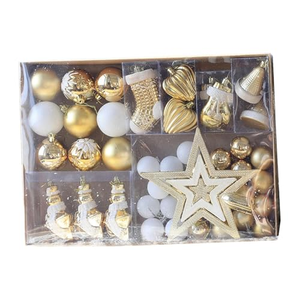 Coffret Cadeau de Noël de Haute Qualité : Ensemble d'Ornements Boules de Noël Rouge, Or, Vert, Hibou, Flocon de Neige, Glaçon, Cône de Pin, Pendentifs de Noël - Product Image 2