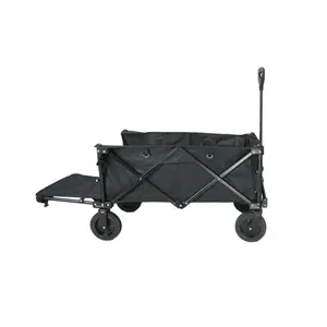 4 bánh xe đa chức năng cắm trại ngoài trời gấp ráp Wagon giỏ hàng cho dã ngoại