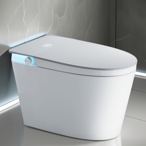 Dudukan Toilet otomatis cerdas dipasang di lantai dengan pengendali jarak jauh termasuk Kit instalasi untuk Toilet <span class=keywords><strong>WC</strong></span> mangkuk bulat/persegi panjang - Product Image 1