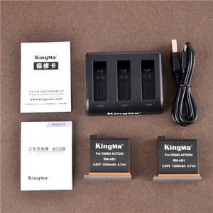 KingMa <span class=keywords><strong>3</strong></span>-slots batterijlader voor DJI Osmo Action camera batterijen - Product Image 6