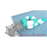 Toboggan aquatique en tube spiralé en fibre de verre, hauteur 1,8 m, pour aire aquatique et piscine, utilisation extérieure et intérieure, certifié sécurité domestique