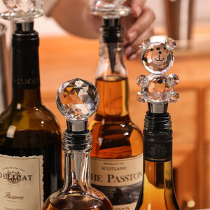 Custom Design Crystal Swan Teddybeer Wijn Stoppers Bruiloft Cadeau Creatieve Siliconen Rubber Kristallen Wijnfles <span class=keywords><strong>Stopper</strong></span> - Product Image 3