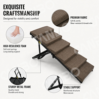 Escaliers pliables personnalisés pour animaux de compagnie avec coussin en velours côtelé pour canapé – Fabricant OEM/ODM en gros