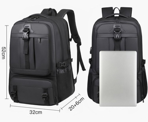 กระเป๋าเป้กันน้ำคุณภาพสูงสำหรับเล่นกีฬาและใช้ในชีวิตประจำวัน พร้อมช่องใส่ USB สำหรับเดินทาง ทำงาน และใส่แล็ปท็อป มีช่องเก็บรองเท้า - Product Image 5