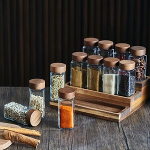 Quadratisches Gewürz glas 24-teiliges Set Pfeffer gewürz flasche 12-teiliges Set Glas gewürz glas 120ml - Product Image 2