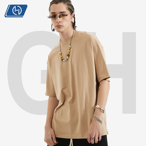 <span class=keywords><strong>T</strong></span>-shirts unisexes en coton 100% de 190g, couleur unie, tendance, amples, décontractés, manches courtes pour l'é<span class=keywords><strong>t</strong></span>é, pour le streetwear - Product Image 2