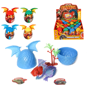 Ensemble de petits modèles de <span class=keywords><strong>chiens</strong></span>, <span class=keywords><strong>chats</strong></span>, dragons <span class=keywords><strong>et</strong></span> dinosaures en plastique, jouets surprises, œufs mystère - Product Image 3