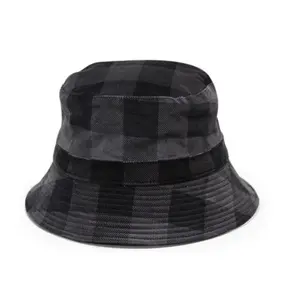 Cina produttore all'ingrosso cappelli secchiello Unisex moda Twill cappelli a quadri 100% cotone berretto da pescatore