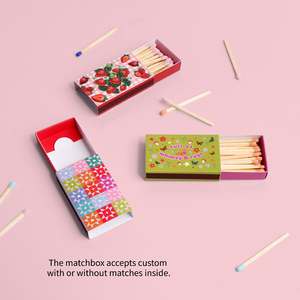 Boîte d'<span class=keywords><strong>allumettes</strong></span> personnalisée avec impression couleur, design moderne et écologique, <span class=keywords><strong>allumettes</strong></span> <span class=keywords><strong>longues</strong></span> <span class=keywords><strong>en</strong></span> <span class=keywords><strong>bois</strong></span> de sécurité, tête d'allumette blanche et rose pour mariages - Product Image 5