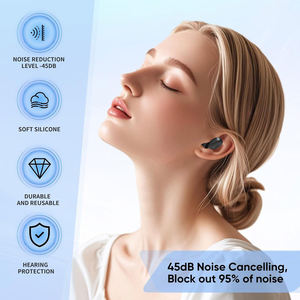 Offrire un campione di materiali Nano-fonoassorbenti graziosi tappi per le orecchie in Silicone per la riduzione del rumore 45db - Product Image 3