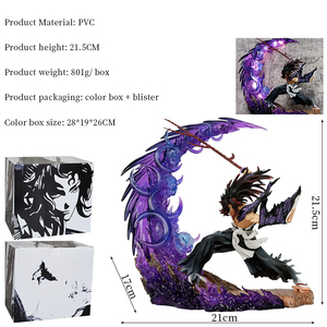 Figurines d'anime <span class=keywords><strong>Demon</strong></span> <span class=keywords><strong>Slayer</strong></span> en gros, série Douze lunes fantômes, <span class=keywords><strong>Kokushibou</strong></span> PVC 22,5 cm, boîte de couleur, figurine d'action, modèle de décoration, jouets - Product Image 5