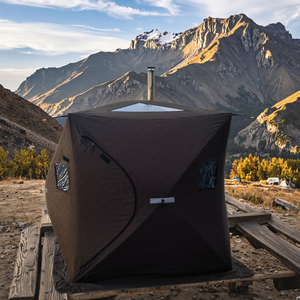 Một lớp tự động Tán lều 1-người Công suất lưới Oxford vải sợi thủy tinh cực khung cho mùa hè đi bộ đường dài săn kích thước lớn - Product Image 5