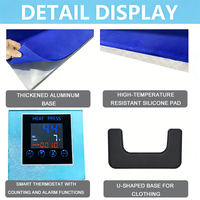 Machine de transfert thermique numérique pour T-shirts 38*38cm 40*60cm, presse semi-automatique à plat pour vêtements, équipement de marquage à chaud