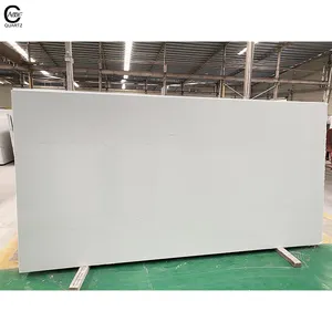Factory Price Artificial Made Marble Look White Calacatta Quartz Stone Countertop Kitchen Island Quartz Slab For Dining Table