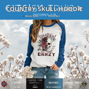 Sudadera con Capucha para Mujer, Diseño de Calavera 3D Estilo Country, Informal, Transpirable, Tejida, para Otoño e Invierno - Product Image 2