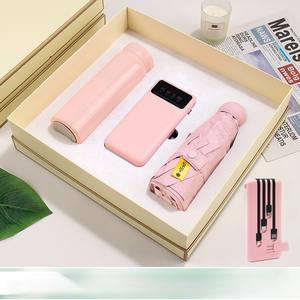 우산 선물이있는 선풍기 크리스마스 기념품 생일 연회 선물 발렌타인 결혼 선물 상자 세트 손님 결혼식 - Product Image 6