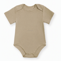 Mono de Algodón 100% al por Mayor, Manga Corta, con Botones a Presión, para Bebés Recién Nacidos, Unisex, Verano, OEM Personalizado
