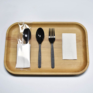 Nhà Máy biểu tượng tùy chỉnh dùng một lần dao kéo PP/PS dao muỗng nĩa và khăn ăn đặt thức ăn nhanh nhà hàng đưa ra sử dụng thiết lập dao kéo - Product Image 3