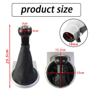 Pommeau de levier de vitesse Citroën en cuir noir ergonomique 307 Sega avec cadre argenté - Product Image 4