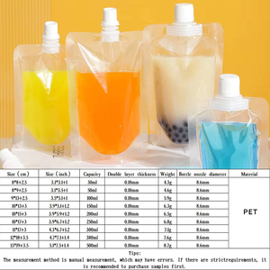Stock recyclable HD Transparent PET Bec Poche Emballage alimentaire à faible coût pour le stockage à température ambiante à court terme pour Sushi Milk - Product Image 6