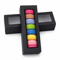 Clear Window Macaron Box Paperboard Dessert Gift Packaging Food Box for Bakery Retail and Gifting